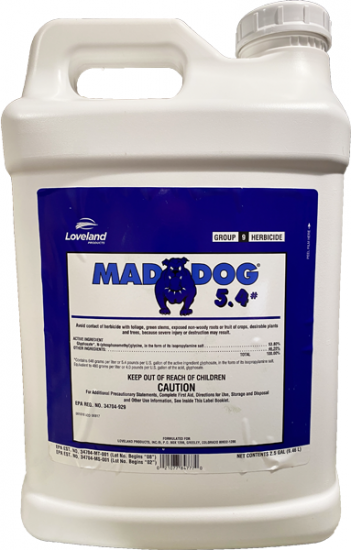 MadDog 5.4 - 2.5 Gallon 53.8% Glyphosate Herbicide + Free Shipping! - Click Image to Close
