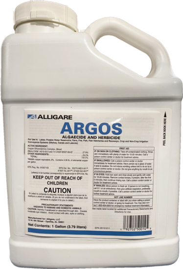 Argos Aquatic Algaecide and Herbicide 9% Copper - 1 Gallon - FREE SHIPPING! - Click Image to Close