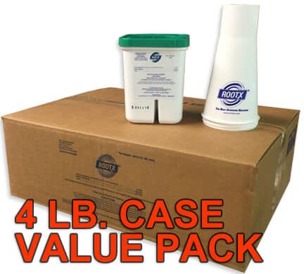 Case of 12 RootX 4 Lb. Foaming Root Killer